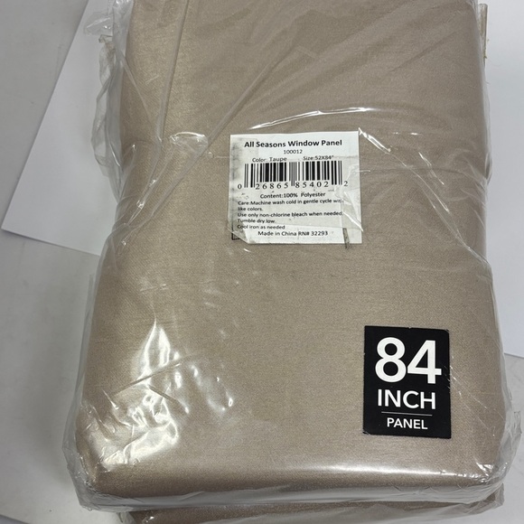 84 Inch panel Window Panel Taupe Color - Picture 1 of 4
